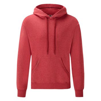 Fruit Of The Loom Men's Classic Hooded Sweat Vintage Heather Red