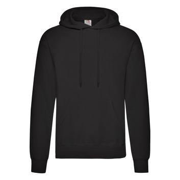 Fruit Of The Loom Men's Classic Hooded Sweat Black
