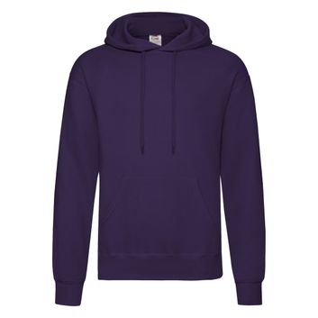 Fruit Of The Loom Men's Classic Hooded Sweat Purple