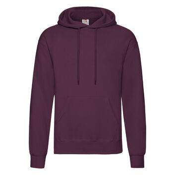 Fruit Of The Loom Men's Classic Hooded Sweat Burgundy