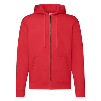 Fruit Of The Loom Men's Classic Hooded Sweat Jacket Red