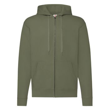 Fruit Of The Loom Men's Classic Hooded Sweat Jacket Classic Olive Green