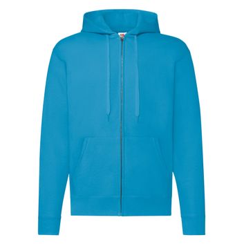 Fruit Of The Loom Men's Classic Hooded Sweat Jacket Azure Blue