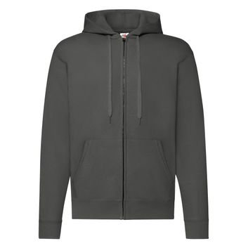 Fruit Of The Loom Men's Classic Hooded Sweat Jacket Light Graphite
