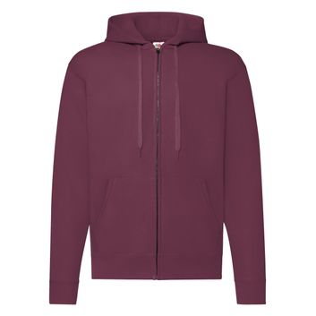 Fruit Of The Loom Men's Classic Hooded Sweat Jacket Burgundy