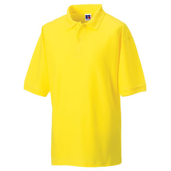 Russell Men's Classic Polycotton Polo Yellow