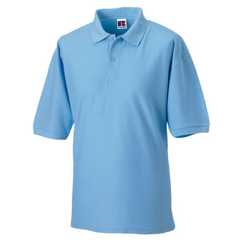 Russell Men's Classic Polycotton Polo Sky Blue