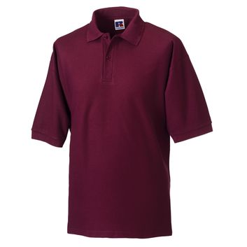 Russell Men's Classic Polycotton Polo Burgundy
