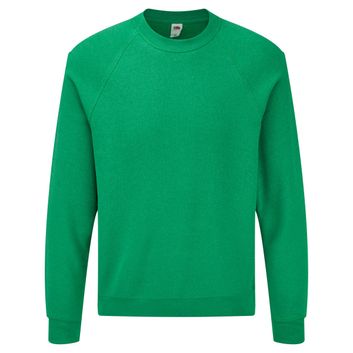 Fruit Of The Loom Men's Classic Raglan Sweat Retro Heather Green