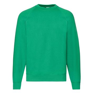 Fruit Of The Loom Men's Classic Raglan Sweat Kelly Green