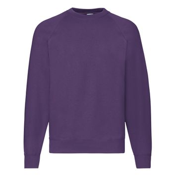 Fruit Of The Loom Men's Classic Raglan Sweat Purple