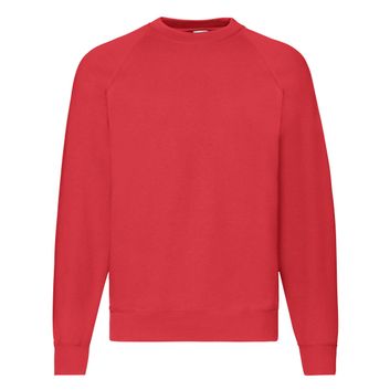 Fruit Of The Loom Men's Classic Raglan Sweat Red