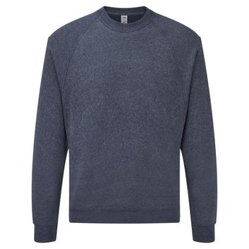 Fruit Of The Loom Men's Classic Raglan Sweat Vintage Heather Navy