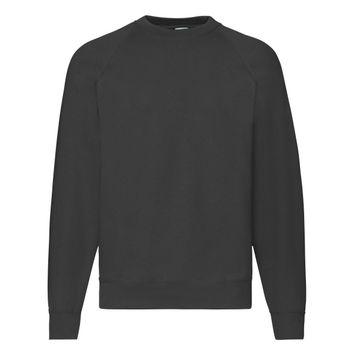 Fruit Of The Loom Men's Classic Raglan Sweat Black