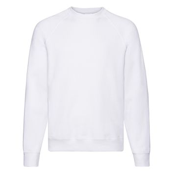 Fruit Of The Loom Men's Classic Raglan Sweat White