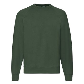 Fruit Of The Loom Men's Classic Raglan Sweat Bottle Green