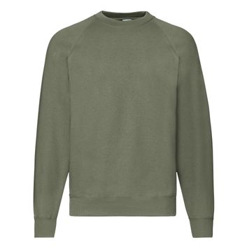 Fruit Of The Loom Men's Classic Raglan Sweat Classic Olive Green