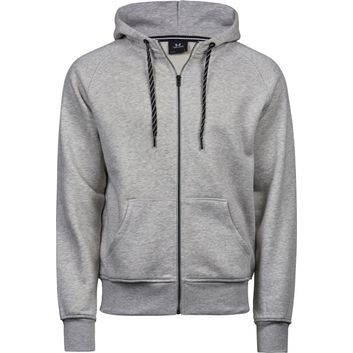 Tee Jays Men's Fashion Full Zip Hood Heather Grey