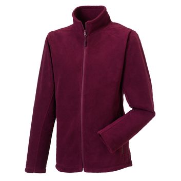 Russell Men's Full Zip Outdoor Fleece Burgundy