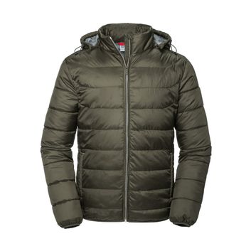 Russell Men's Hooded Nano Jacket Dark Olive