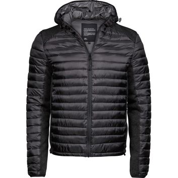 Tee Jays Men's Hooded Outdoor Crossover Black/Black Melange