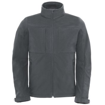 B&amp;C Men's Hooded Softshell Dark Grey