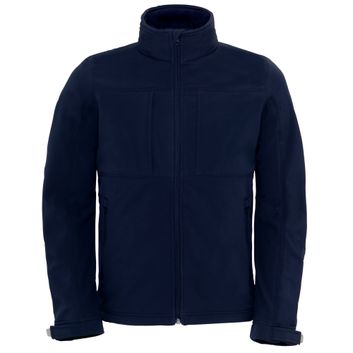 B&amp;C Men's Hooded Softshell Navy Blue