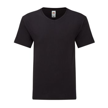 Fruit Of The Loom Men's Iconic 150 V-Neck T Black