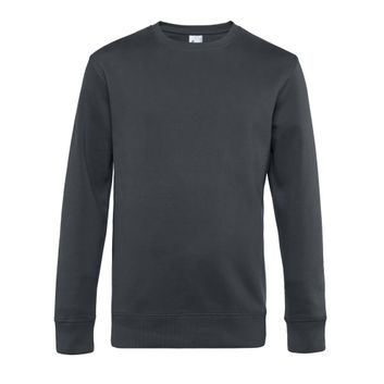 B&amp;C Men's King Crew Neck Sweat Asphalt