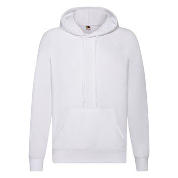 Fruit Of The Loom Men's Lightweight Hooded Sweat White