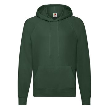 Fruit Of The Loom Men's Lightweight Hooded Sweat Bottle Green