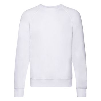 Fruit Of The Loom Men's Lightweight Raglan Sweat White