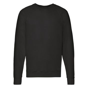 Fruit Of The Loom Men's Lightweight Raglan Sweat Black