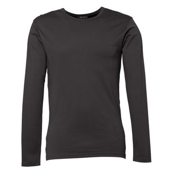 Tee Jays Men's Long Sleeve Interlock Tee Dark Grey