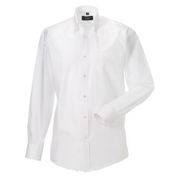 Russell Collection Men's Long Sleeve Ultimate Non-Iron Shirt White