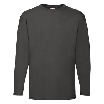 Fruit Of The Loom Men's Long Sleeve Valueweight T-Shirt Light Graphite