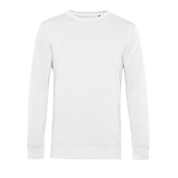B&amp;C Men's Organic Crew Neck Sweat White