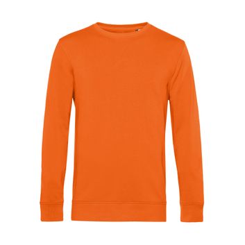 B&amp;C Men's Organic Crew Neck Sweat Pure Orange