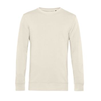 B&amp;C Men's Organic Crew Neck Sweat Off White