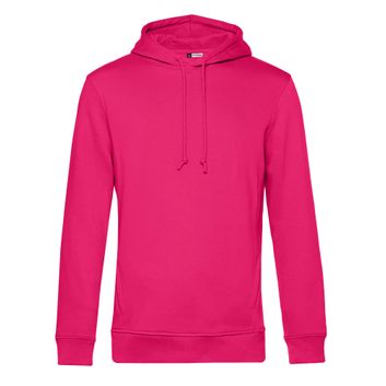 B&amp;C Men's Organic Hooded Sweat Magenta Pink