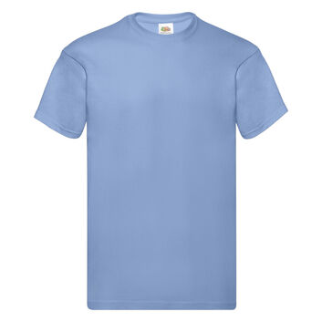 Fruit Of The Loom Men's Original T-Shirt Sky Blue