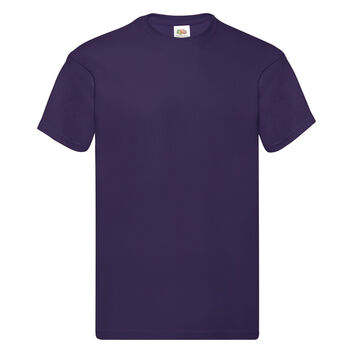 Fruit Of The Loom Men's Original T-Shirt Purple