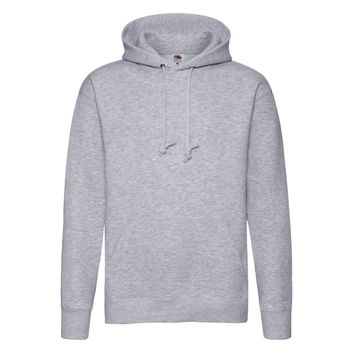 Fruit Of The Loom Men's Premium Hooded Sweat Heather Grey