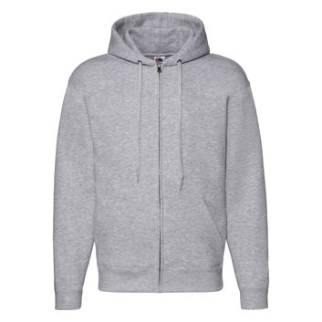 Fruit Of The Loom Men's Premium Hooded Sweat Jacket Heather Grey