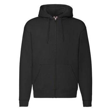 Fruit Of The Loom Men's Premium Hooded Sweat Jacket Black