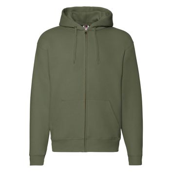 Fruit Of The Loom Men's Premium Hooded Sweat Jacket Classic Olive Green