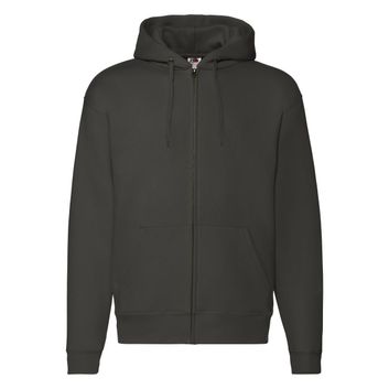 Fruit Of The Loom Men's Premium Hooded Sweat Jacket Charcoal