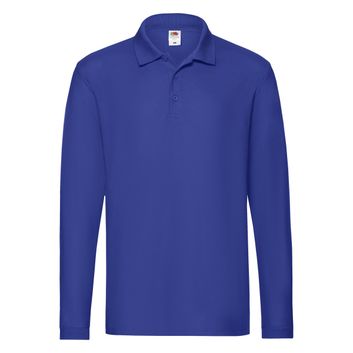 Fruit Of The Loom Men's Premium Long Sleeve Polo Royal