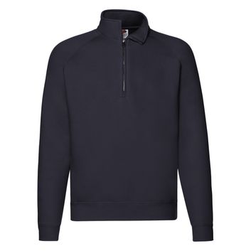 Fruit Of The Loom Men's Premium Zip Neck Sweat Deep Navy