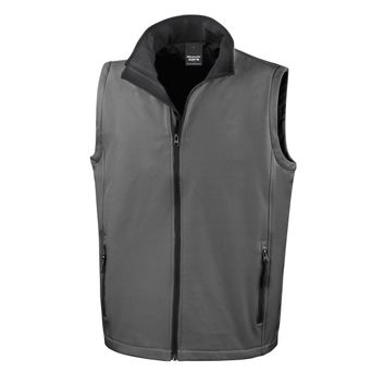 Result Core Men's Printable Softshell Bodywarmer Charcoal/Black